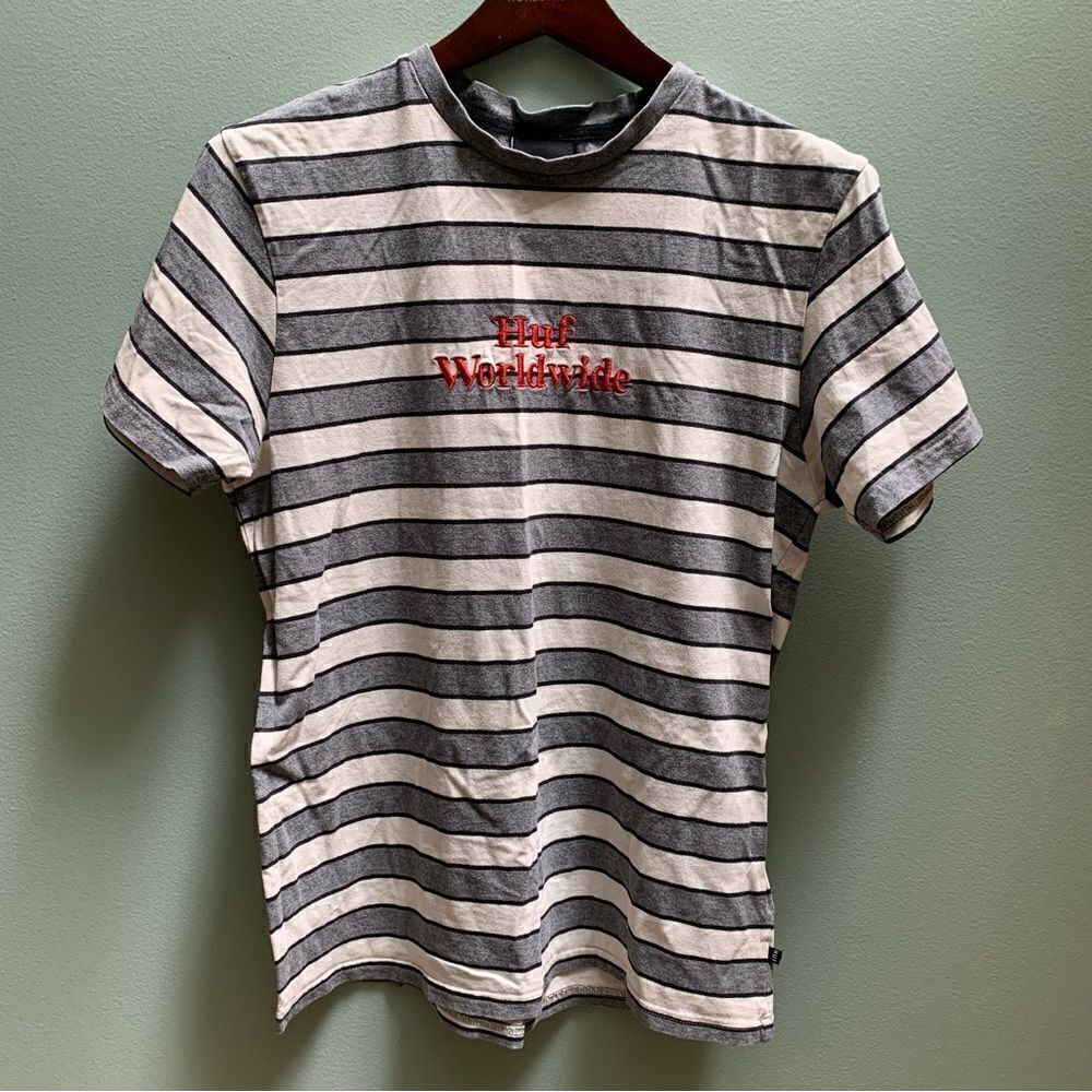 Huf striped Tshirt Size Small
